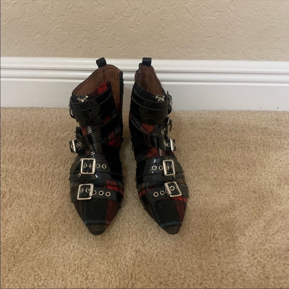 Jeffrey Campbell plaid booties